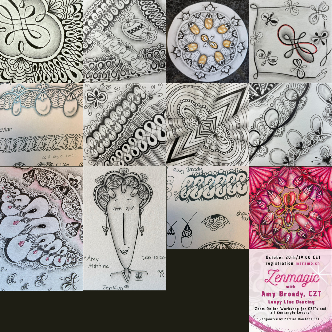 Zentangle Muster gezeichnet von Martina Ramhapp